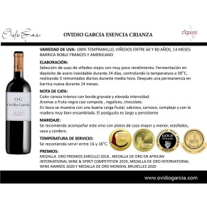 Ovidio Garcia Crianza - 14 Meses Barrica - D.O Cigales
