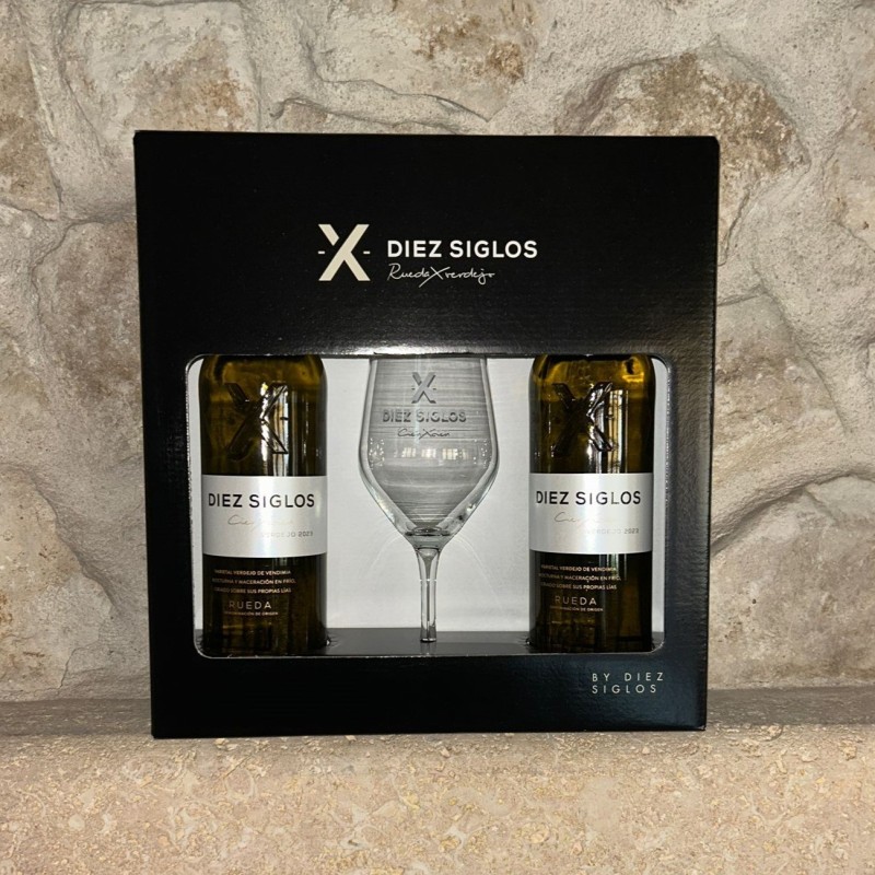 Pack Verdejo Diez Siglos con Copa de Cristal